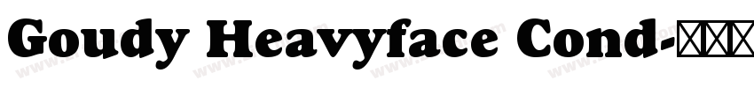 Goudy Heavyface Cond字体转换